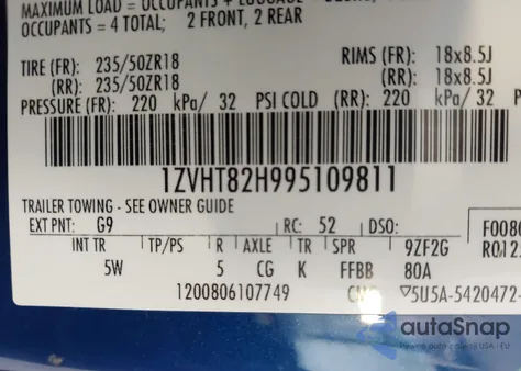 2009 Ford Mustang Gt/Gt Premium z USA, uszkodzony, nr VIN 1ZVHT82H995109811